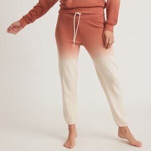 Marine Layer Blake Pant Vintage Terry Joggers in Amber Brown Dip Dye NWT Small